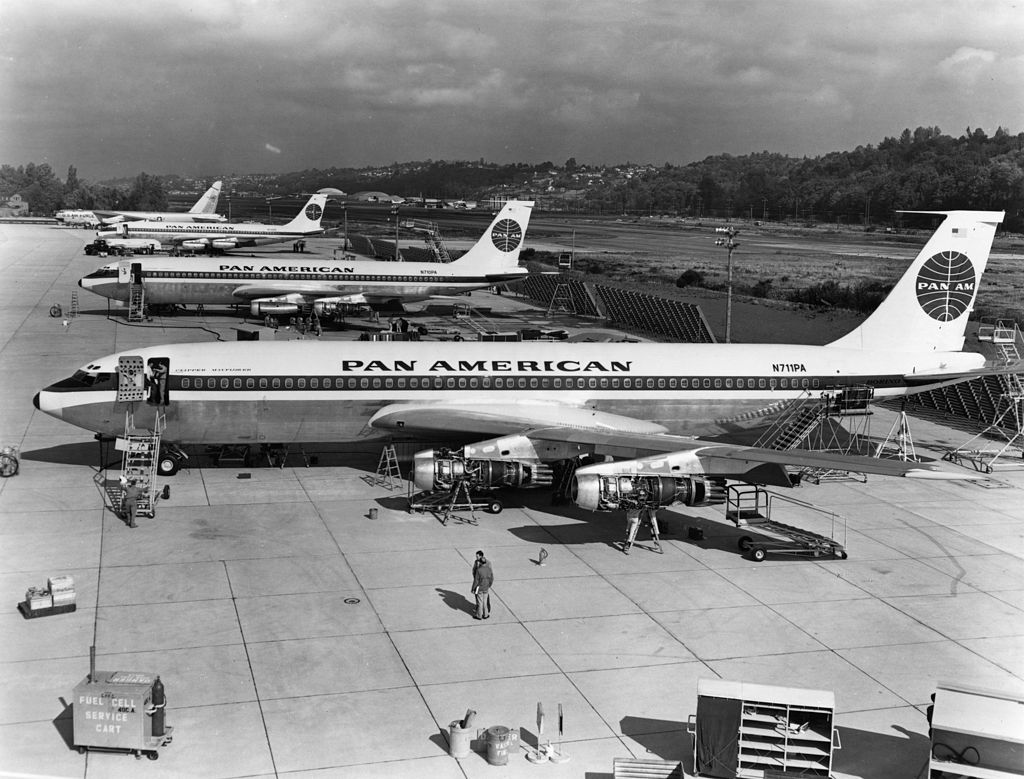 Pan American Boeing 707-120's under maintenance | N711PA