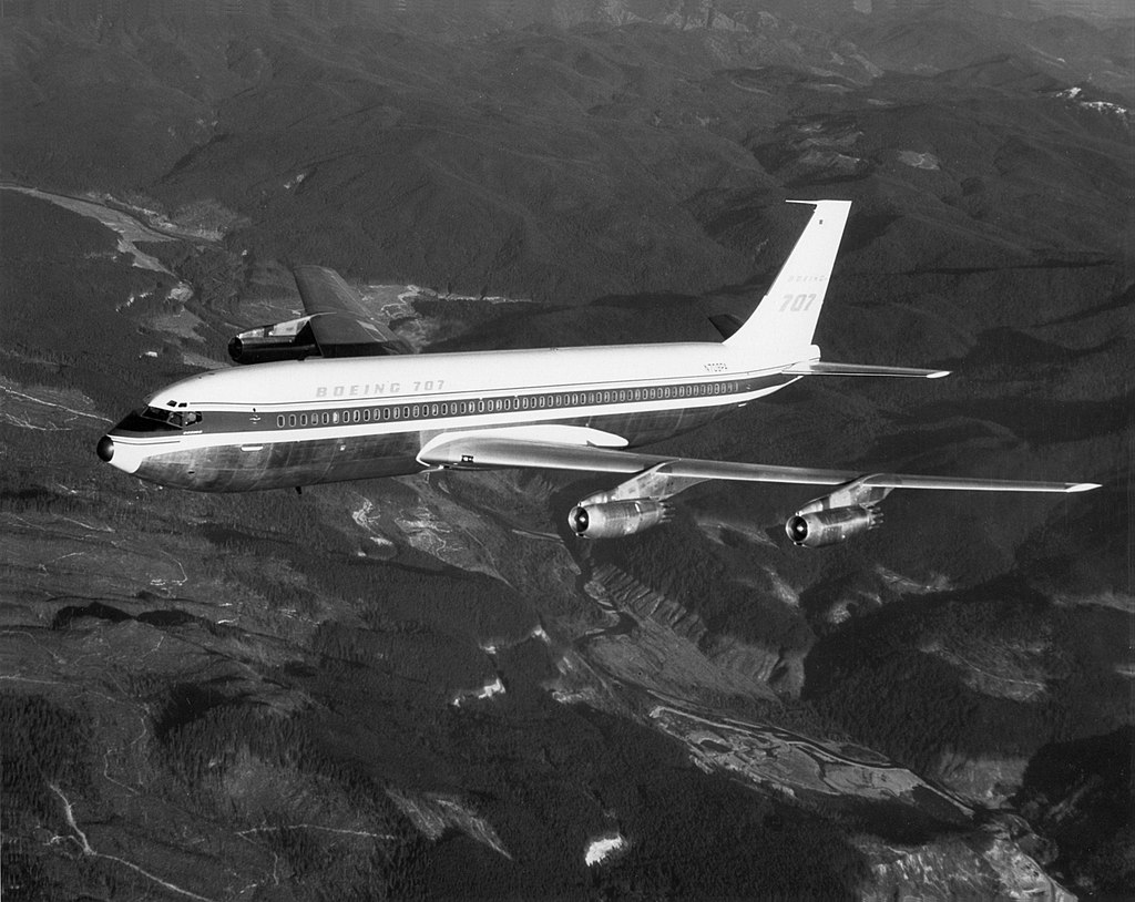 Boeing 707-120 prototype in flight