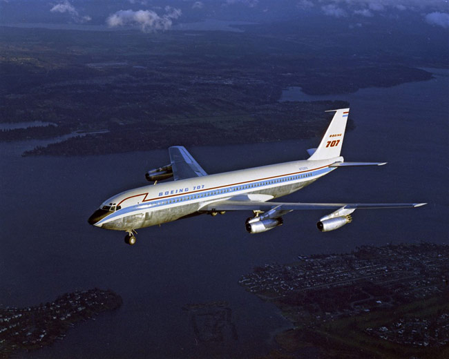 Boeing 707-120 prototype in flight December 1957