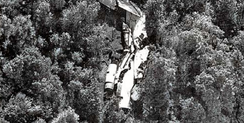 Boeing 727-264adv | Mexicana | XA-MEM | aerial picture of crash site flight MX940 31 March 1986 Mt.San Andres