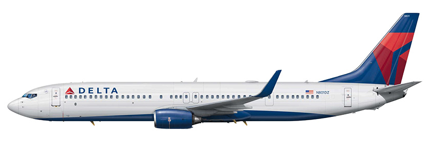 Boeing 737-900ER  | Delta Air Lines | side view 