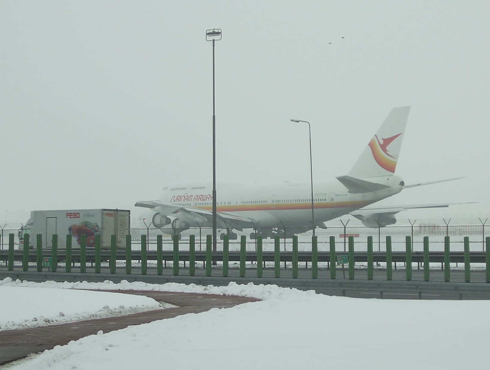 Boeing 747-300 | Surinam Airways | PZ-TCM | Schiphol in winter