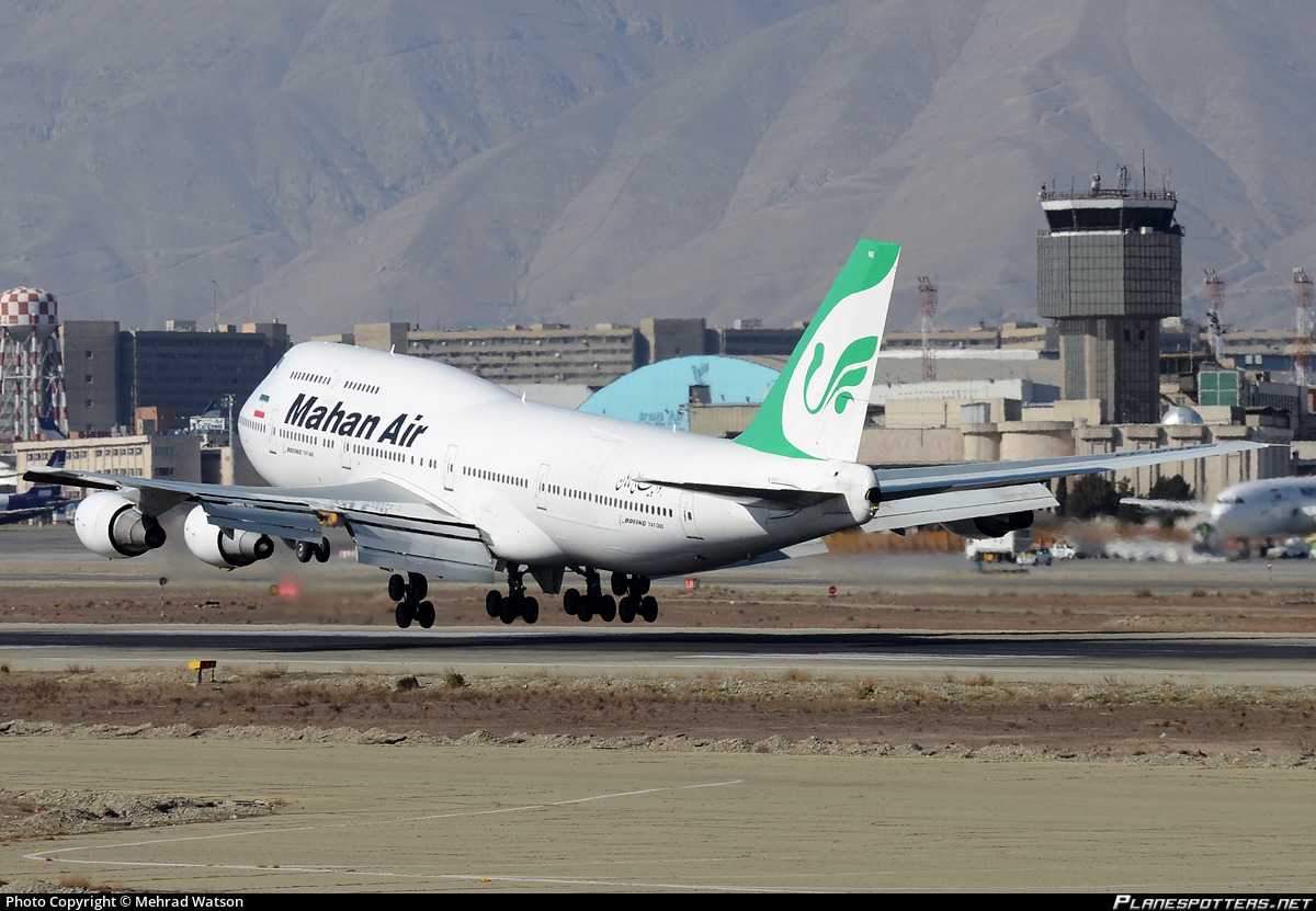 EP-MNE Mahan Air Boeing 747-3B3(M) photographed at Tehran Mehrabad (THR / OIII) by Mehrad Watson