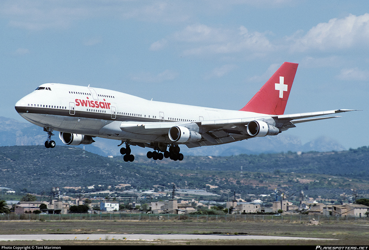 HB-IGD Swissair Boeing 747-357(M) photographed at Palma De Mallorca Son Sant Joan (PMI / LEPA) by Toni Marimon