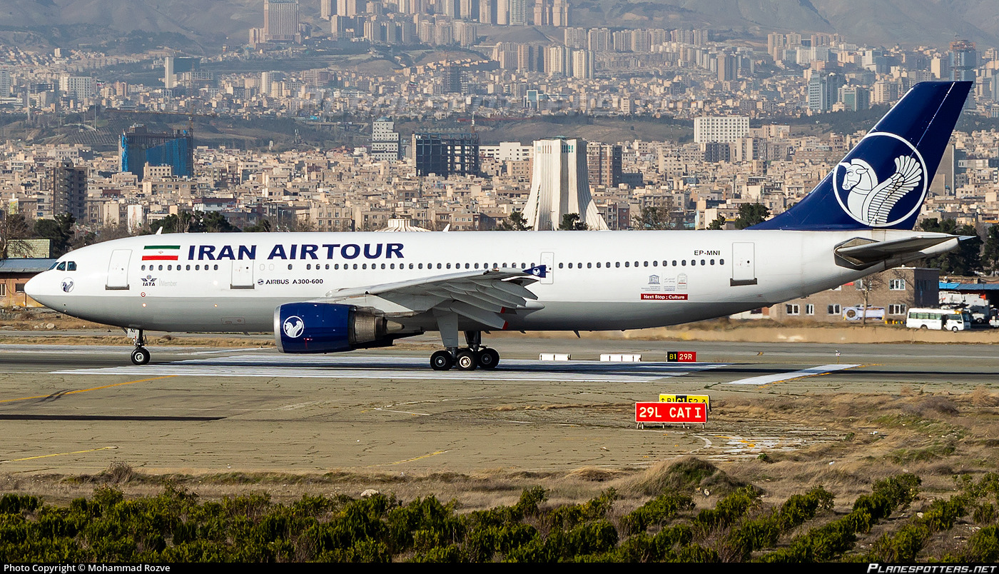 EP-MNI Iran Airtour Airbus A300B4-603 photographed at Tehran Mehrabad (THR / OIII) by Mohammad Rozve