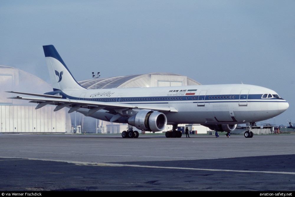 Iranian Airbus A300B2-200 EP-IBU parked with engine cowling open for inspection