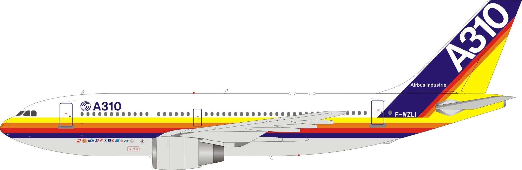 A310-200 Airbus House Livery F-WZLI 1:200 - avworld.ca