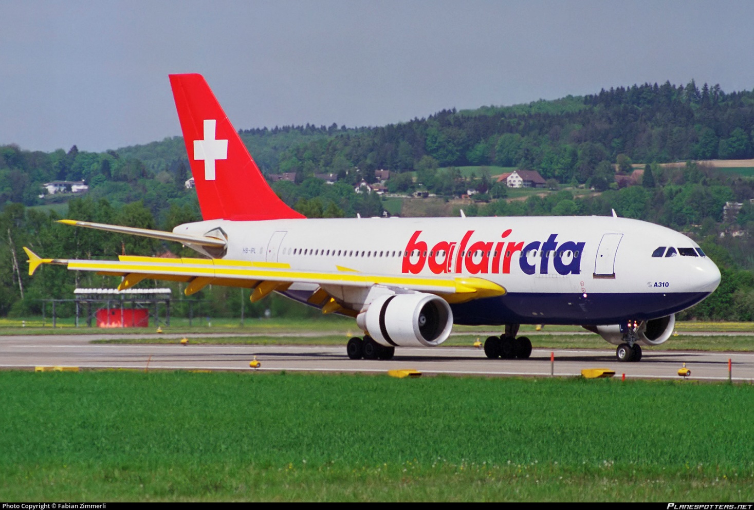 HB-IPL BalairCTA Airbus A310-325 photographed at Zurich Kloten (ZRH / LSZH) by Fabian Zimmerli