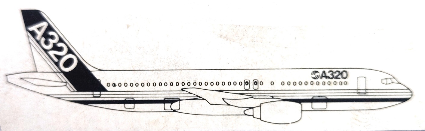 Airbus A320 sideview drawing