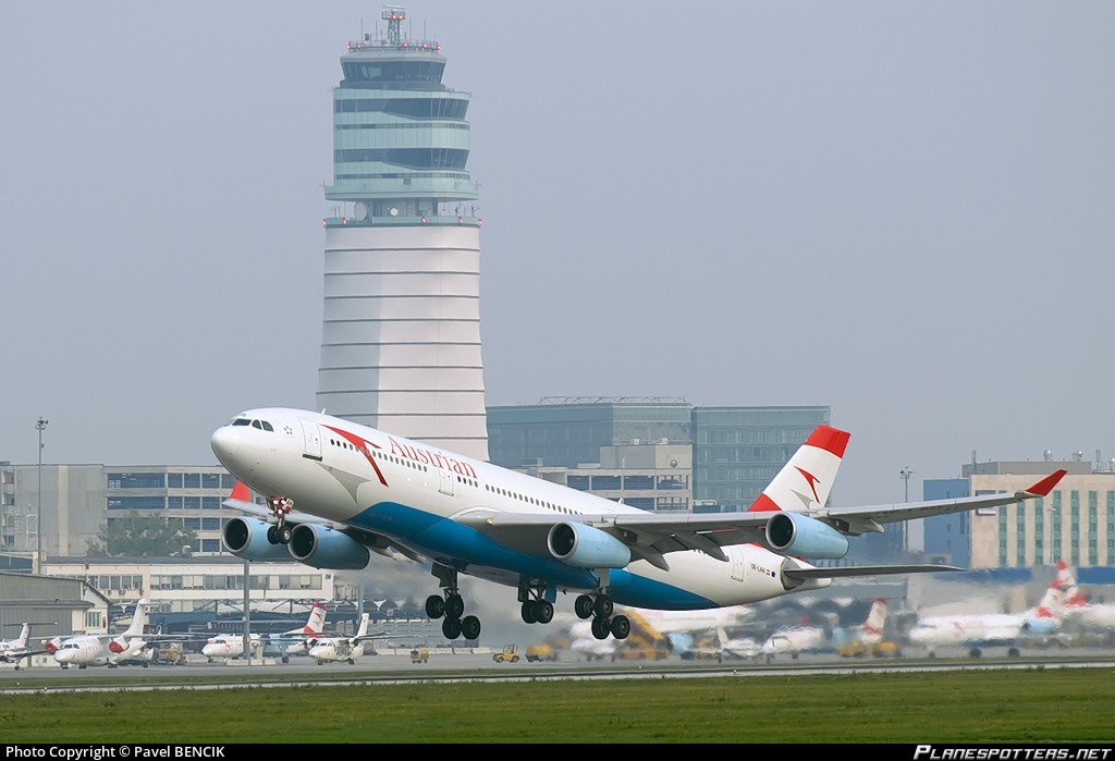 OE-LAH Austrian Airlines Airbus A340-211 photographed at Vienna Schwechat (VIE / LOWW) by Pavel BENCIK