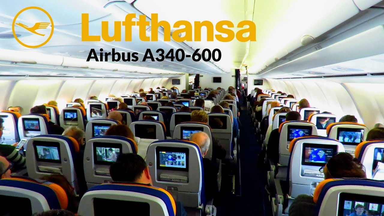 TRIP REPORT | SURPRISING Lufthansa A340-600 Flight | Berlin Tegel to Munich  | Economy + Business! | cabin view