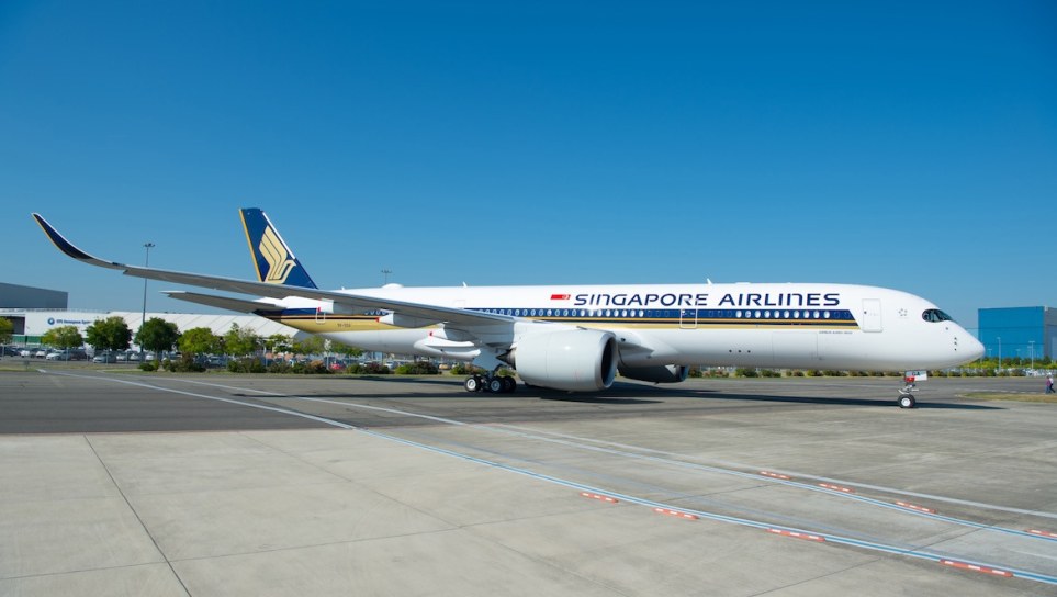 Singapore Airlines' first Airbus A350-900ULR at Toulouse. (Airbus) | 9V-SVA