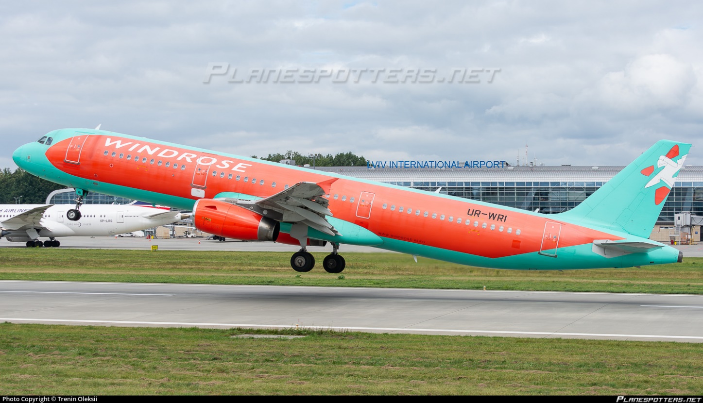 UR-WRI Windrose Airlines Airbus A321-231 photographed at Lviv International (LWO / UKLL) by Trenin Oleksii