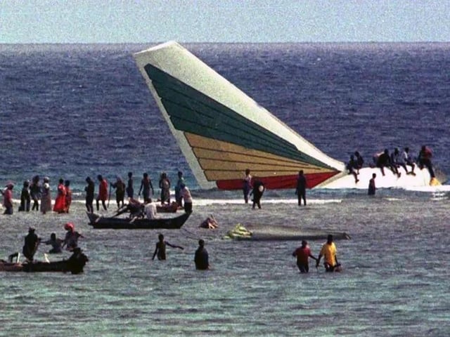 OTD in 1996, Ethiopian Airlines Flight 961 (ET-AIZ) a Boeing 767-200ER  crashes into the Indian Ocean near Grande Comore after running out of fuel  because of a hijacking; in which the hijackers