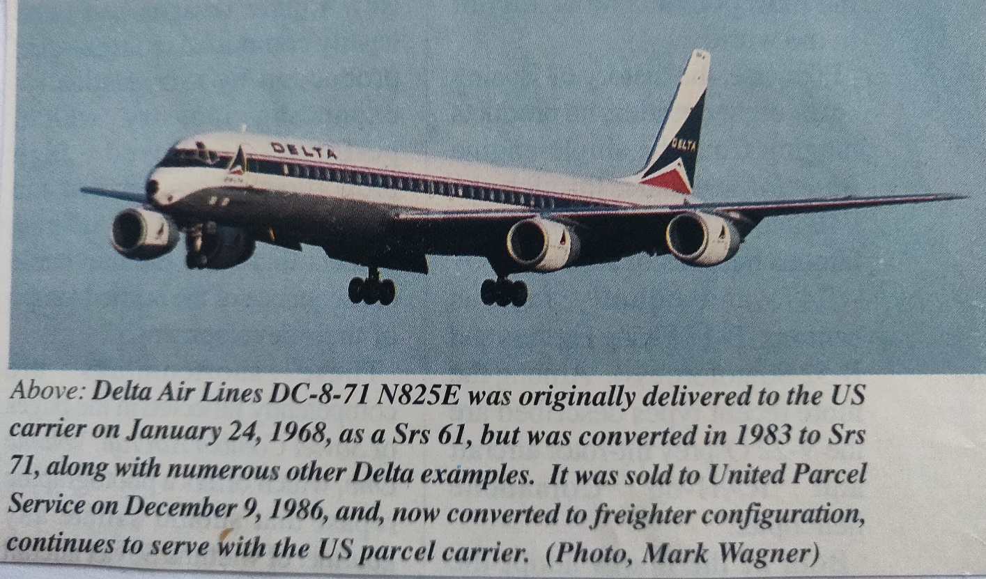 DC-8-71 | Delta Airlines | N825E | DC-8 aircraft coming in for landing