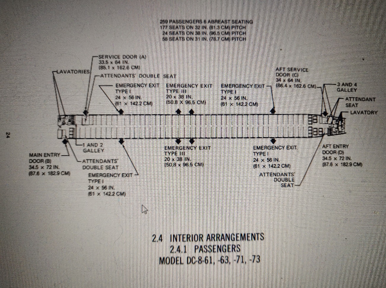 DC-8-71 | interior arrangement