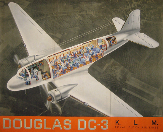 Chisholm Poster - KLM Douglas DC-3