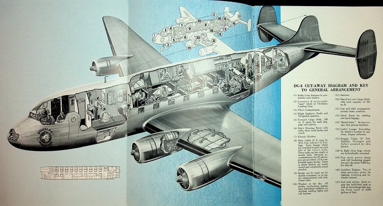 Cover Title Douglas DC 4 Douglas Aircraft DC-4 or DC-4E Promotional  Brochure | Douglas Aircraft Company