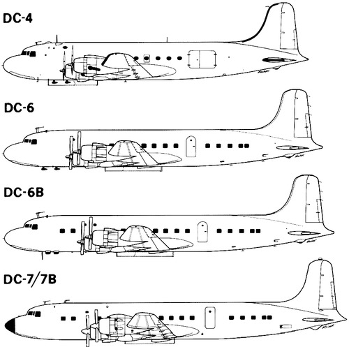 Blueprints > Modern airplanes > Douglas > Douglas DC-4-7