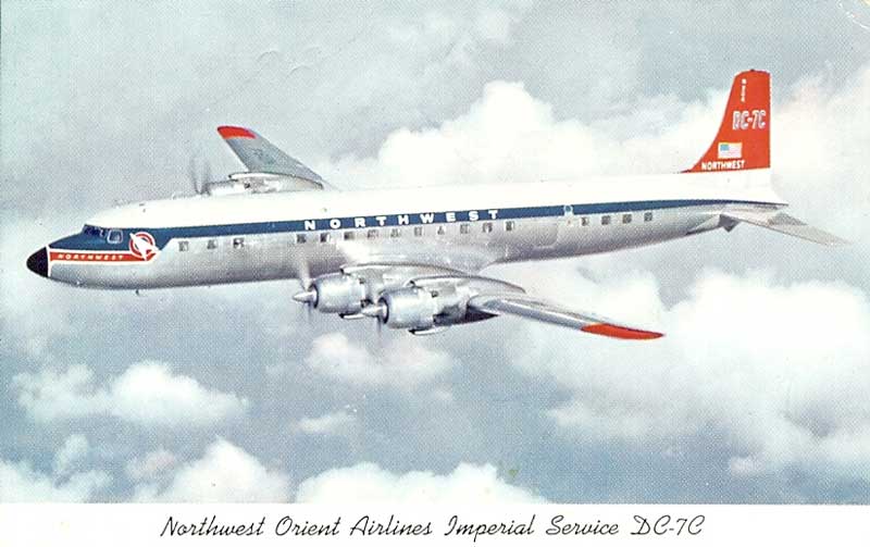 Famgus Aviation Postcards: DC-7