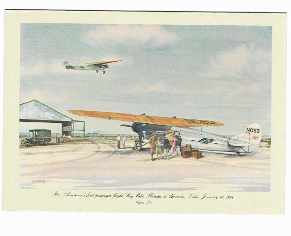 VINTAGE PAN AMERICAN CLIPPER CLASS MENU FOKKER F-7 NC53 HISTORIC FIRST  FLIGHT | eBay