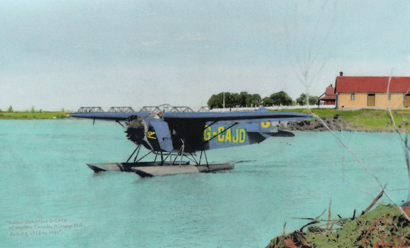 Fokker Universal, G-CAJD, 1928 to 1931. Location is believed to be at Sioux  Lookout, Ontario, Canada. Photo tinted with oil | Oil painting, Grayscale,  Colour tint