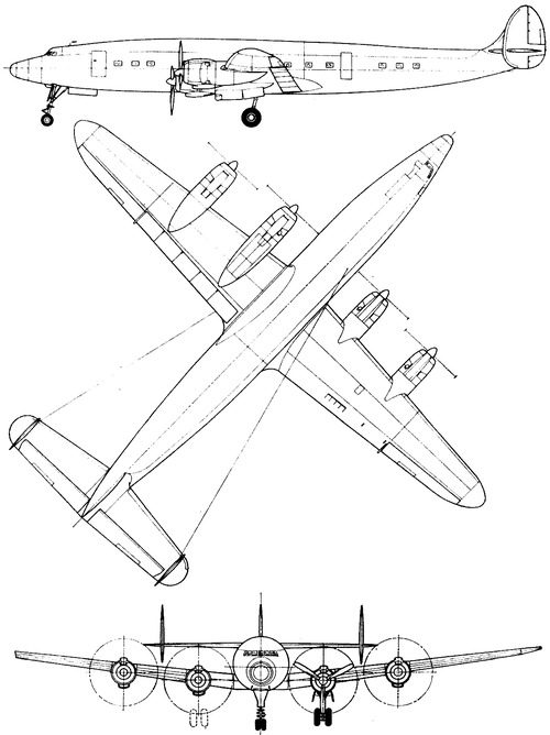 Blueprints > WW2 Airplanes > Lockheed > Lockheed L-1049 Super Constellation