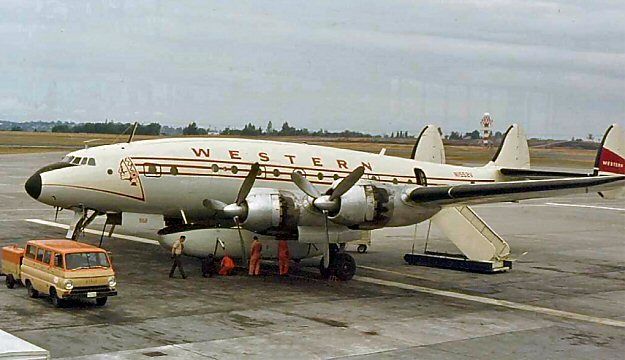 Western Constellation on ramp. | Lockheed, Aircraft pictures, Aircraft