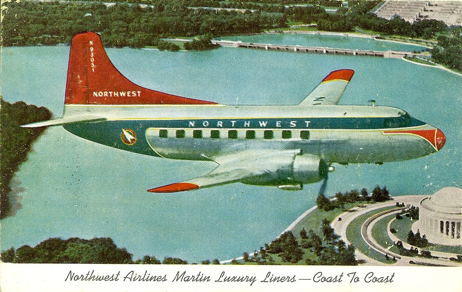 Famgus Aviation Postcards: Northwest Orient Airlines