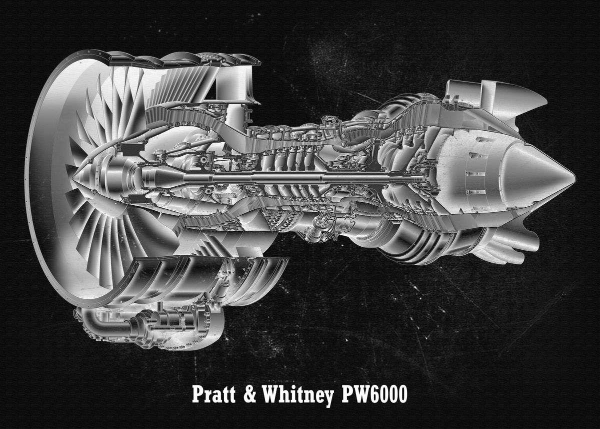 Pratt Whitney PW6000' Poster by JAT DESIGNS | Displate