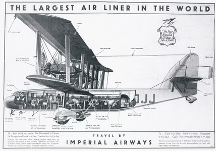 Imperial Airways poster advertising the Short &#39;Scylla&#39; airliner, 1934. at  Science and Society Picture Library