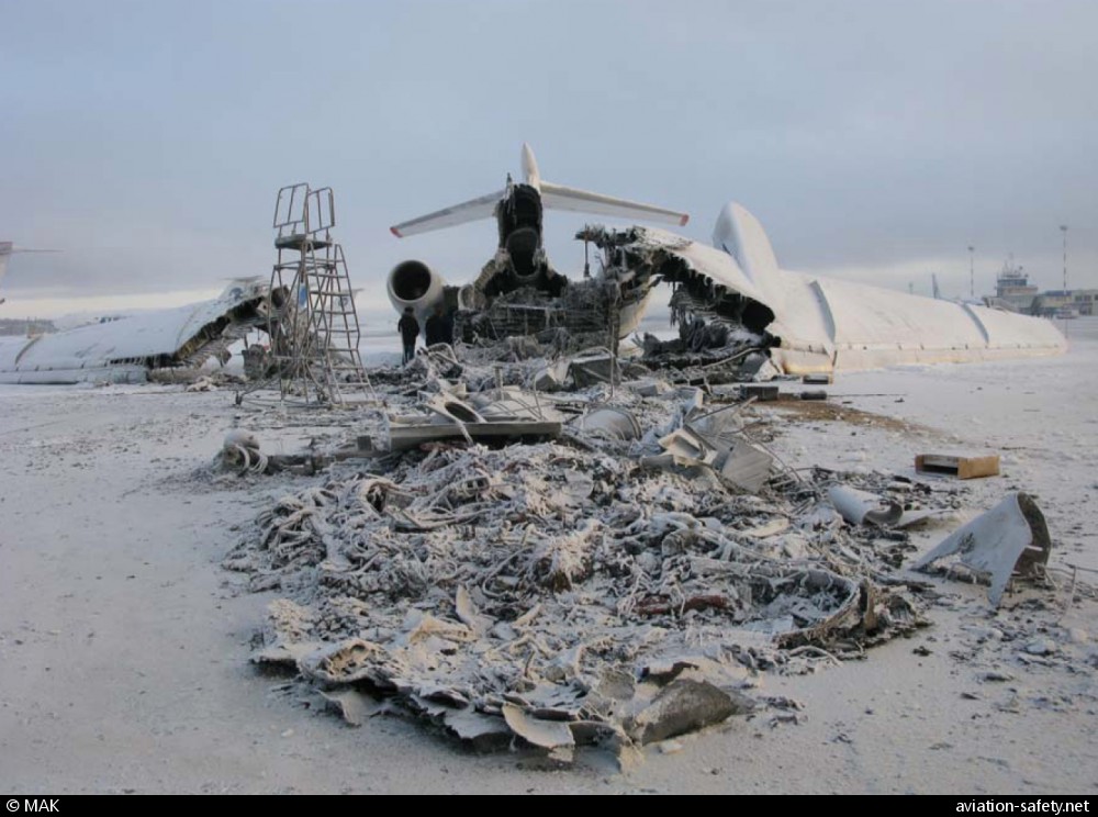 Tupolev Tu-154B-2 | Kolavia | RA-85588 | frozen remains of a Tu-154 at Surgut airport