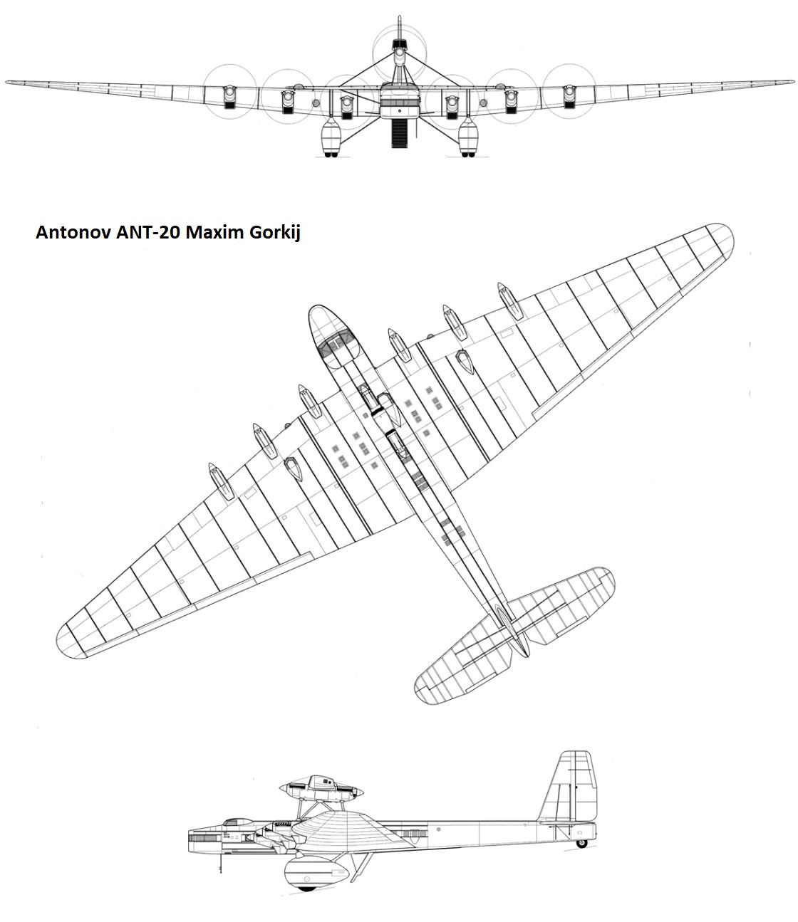 Tupolev ANT-20 Maksim Gorky : Tupolev