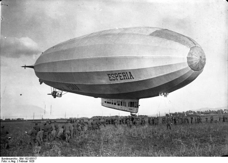 Zeppelin LZ120 Bodensee was handed to the Italians and renamed as Esperia