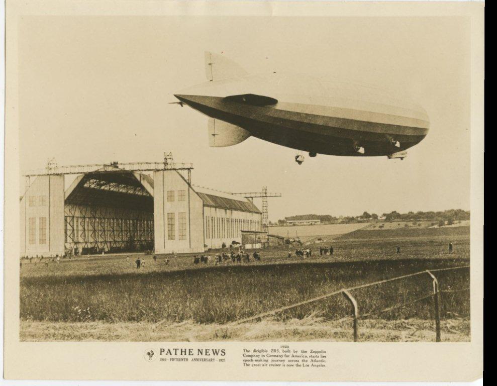 Zeppelin LZ126 taking off at Friedrichshafen for its delivery flight to the USA, October 1924