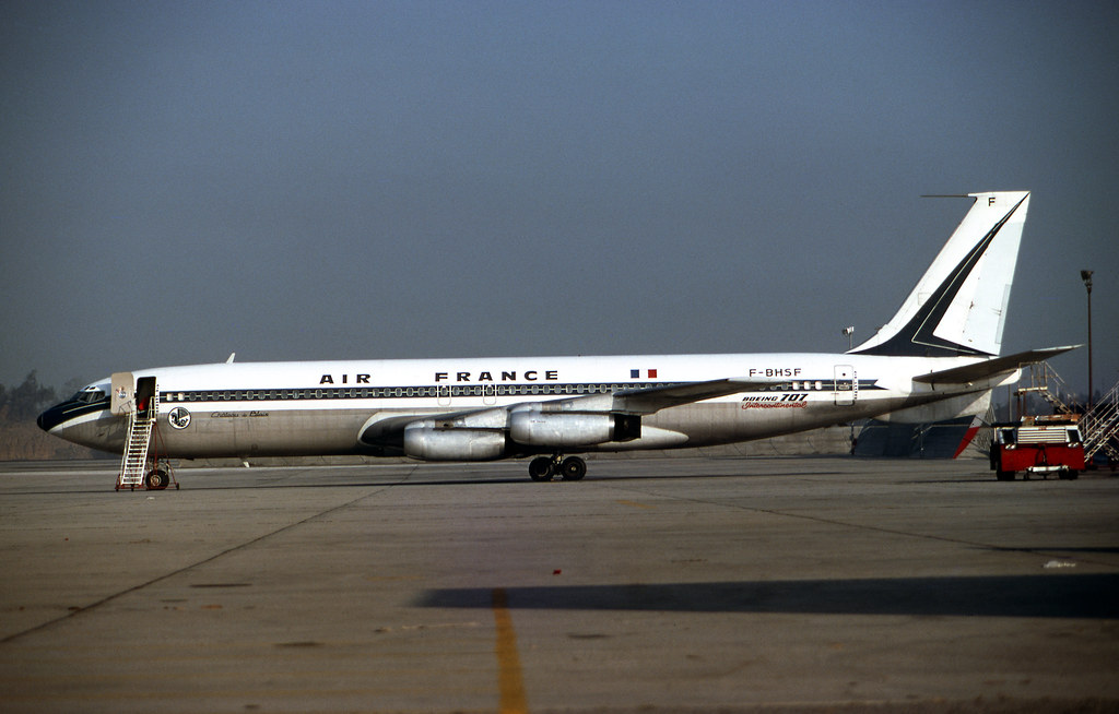 Air France, Boeing 707-320 | LAX Dec., 1976 | Ron Monroe | Flickr | F-BHSF