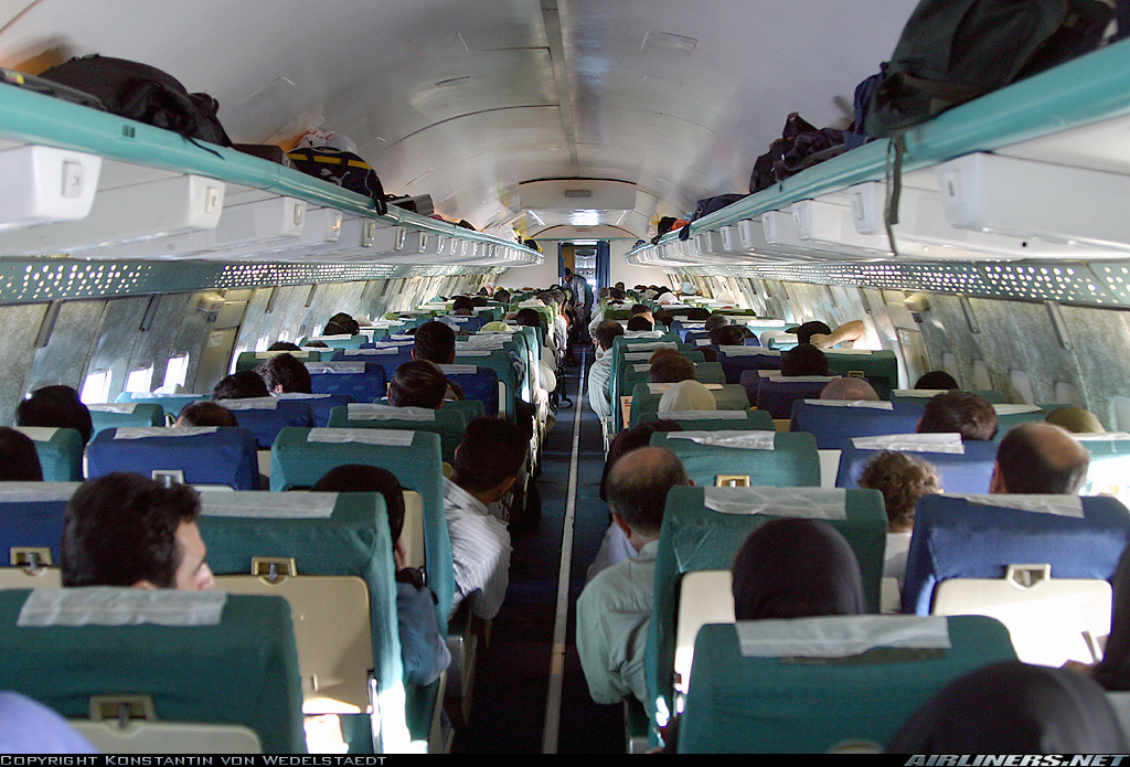 Boeing 707-3J9C | Saha Air | EP-SHV | Boeing 707 passenger cabin interior