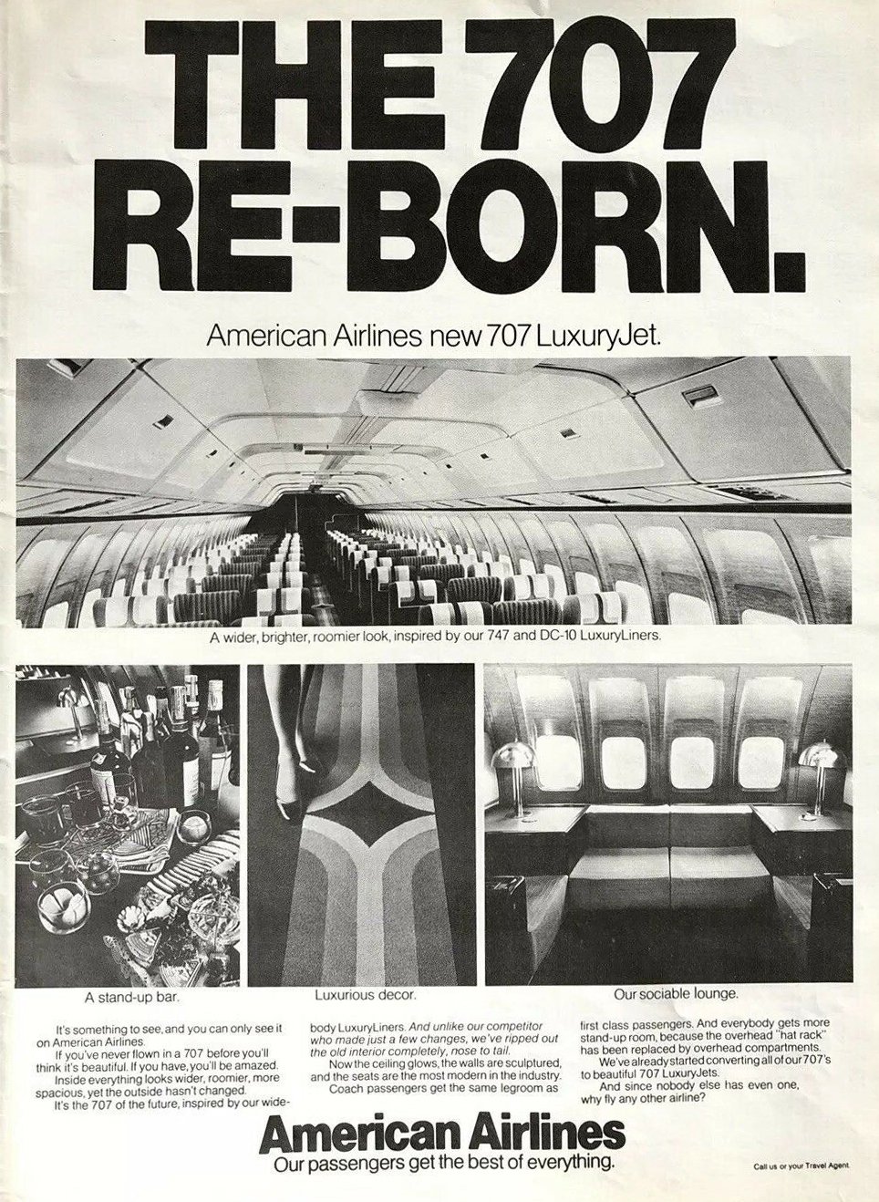 American Airlines Boeing 707 Luxury Jet - Vintage Airliners