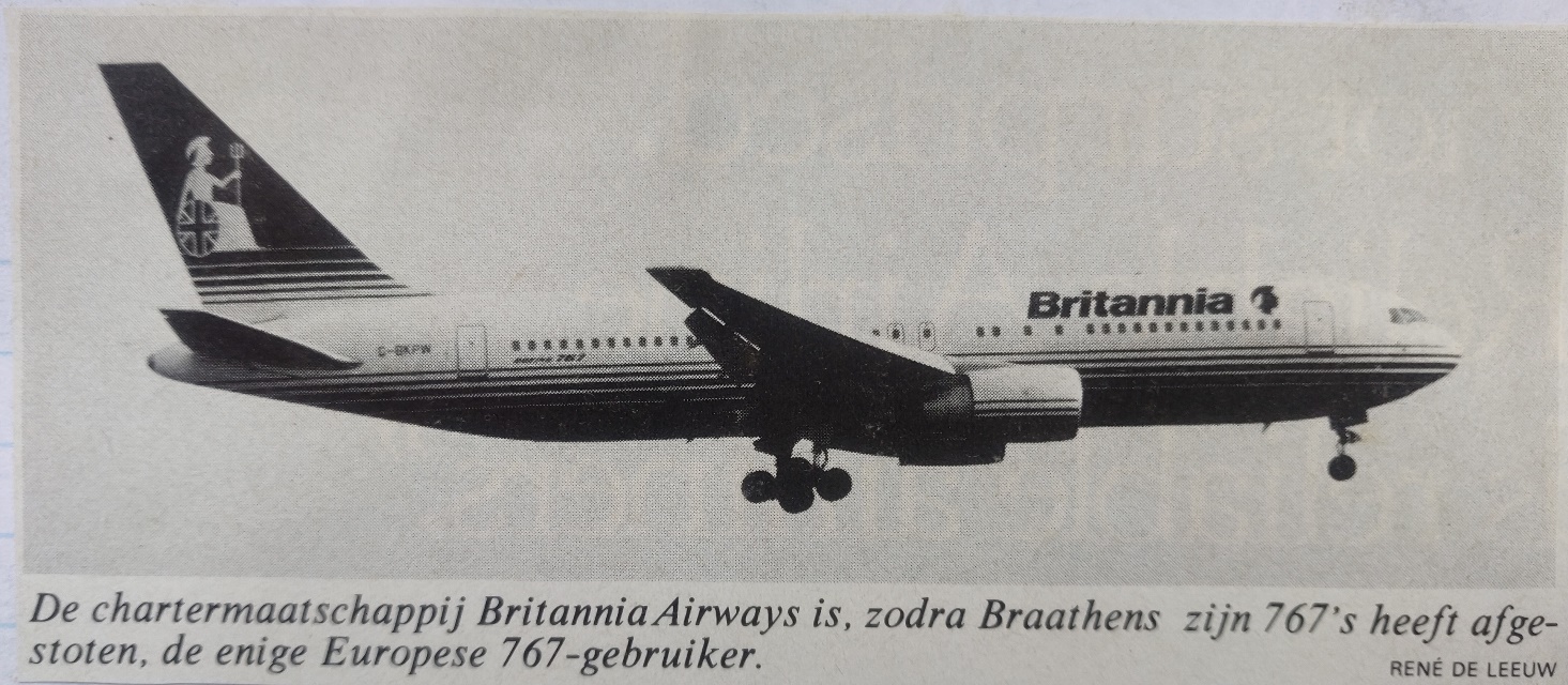 Boeing 767-204 | Brittannia Airways | G-BKPW