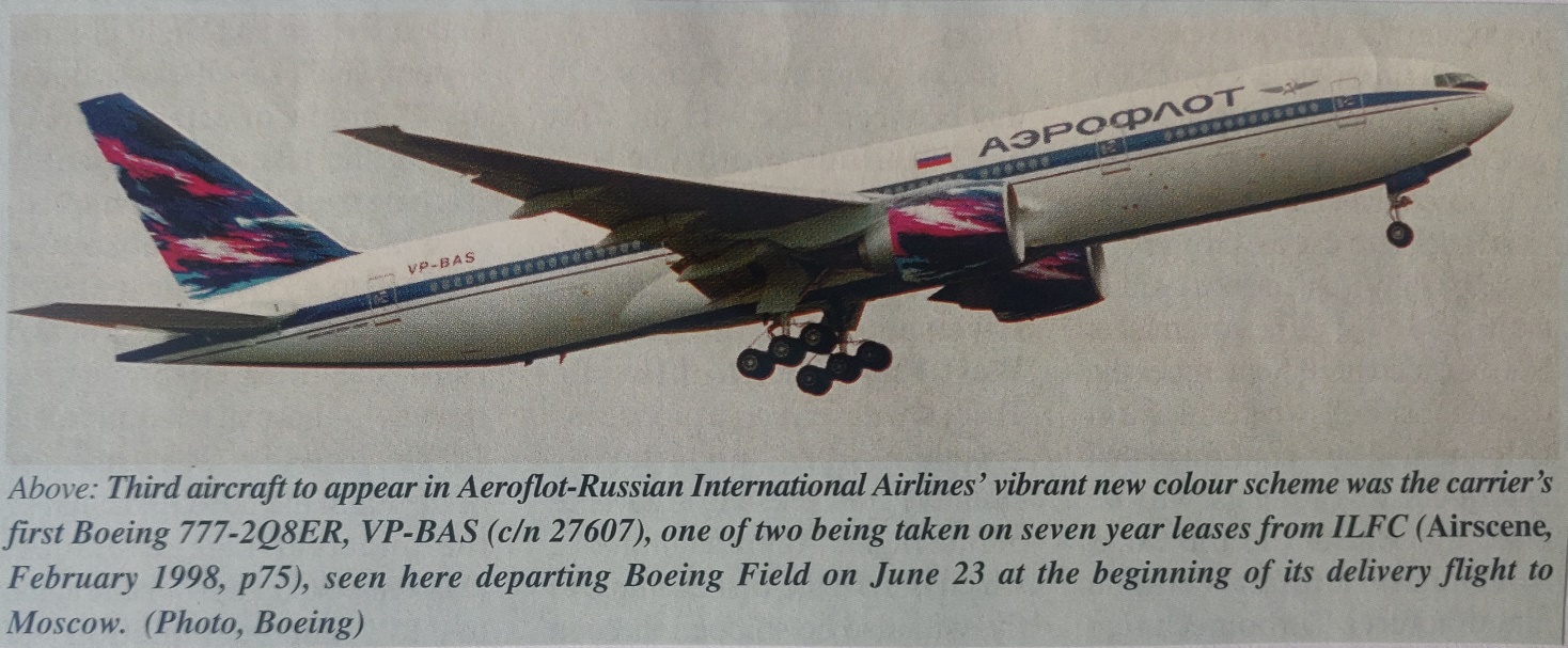 Boeing 777-200ER | Aeroflot | VP-BAS | Boeing Field 