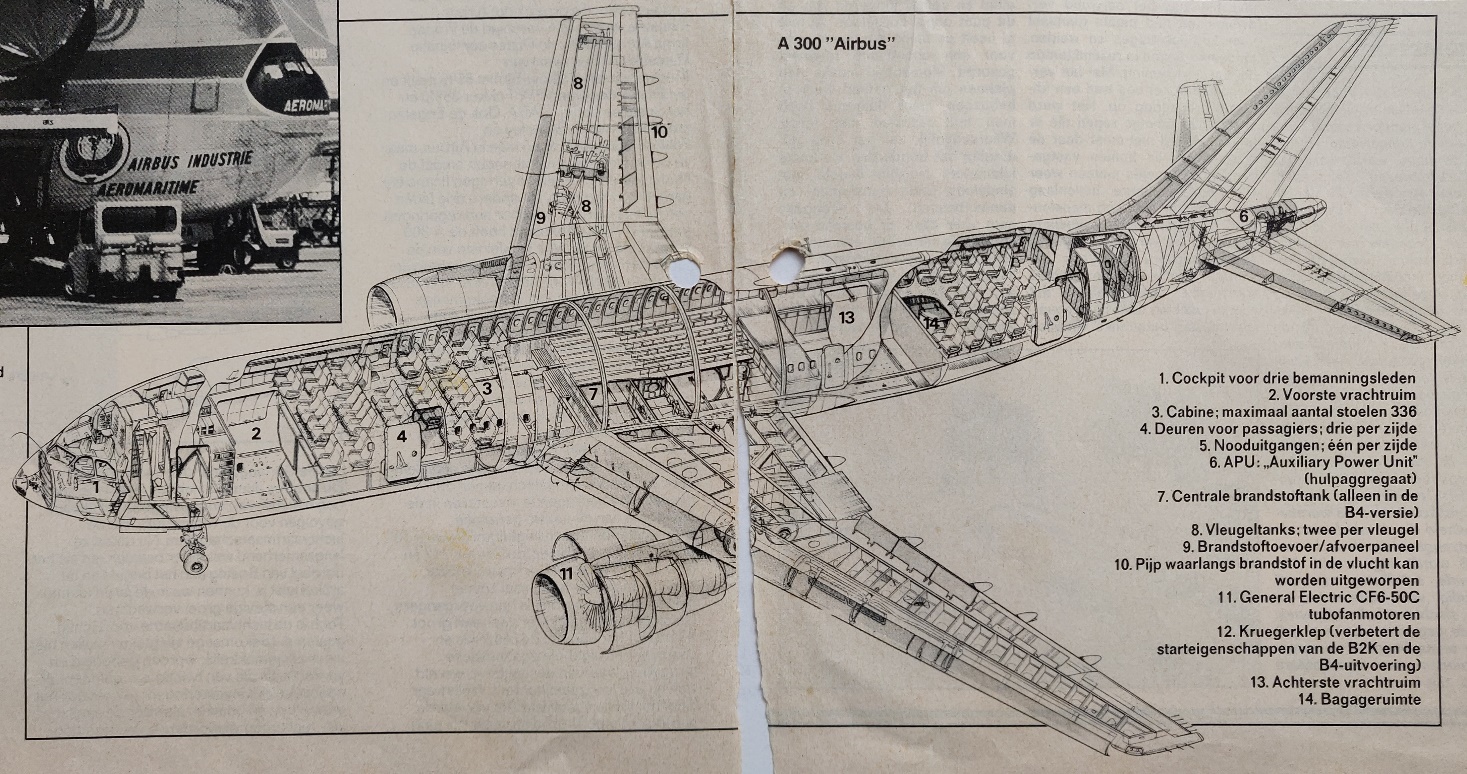 Airbus A300B4-100 cut-away drawing