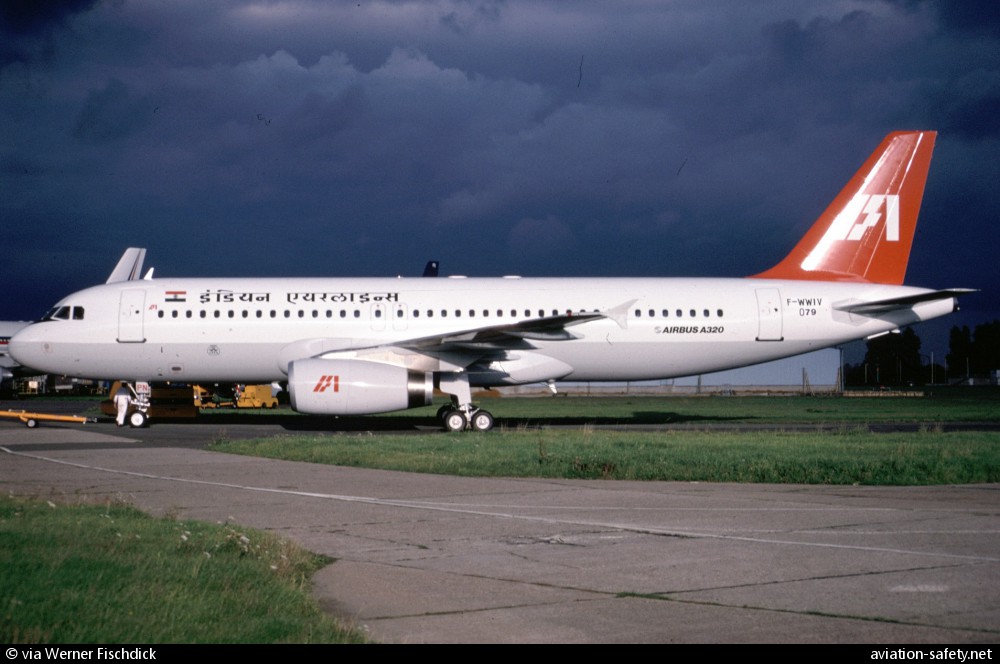 Airbus A320-231 | Indian Airlines | F-WWIV | A320-200 parked under rainy clouds