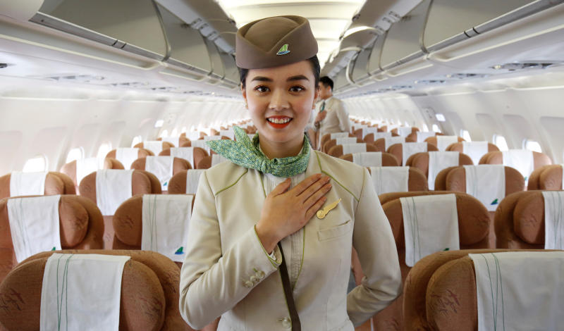 Vietnam's Bamboo Airways to get first Airbus A320neo next month | stewardess in cabin