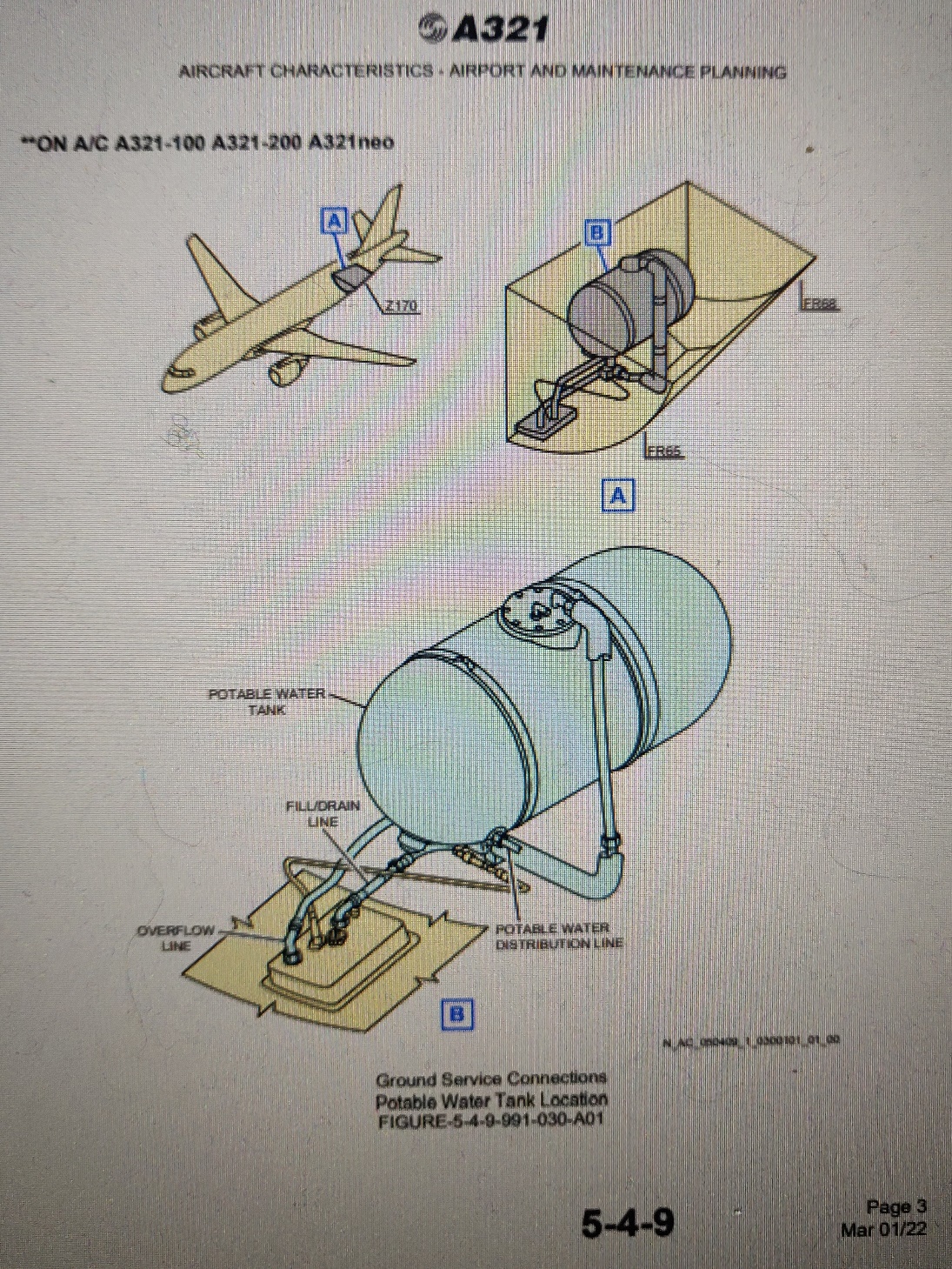 A321-100 potable water tank drawing