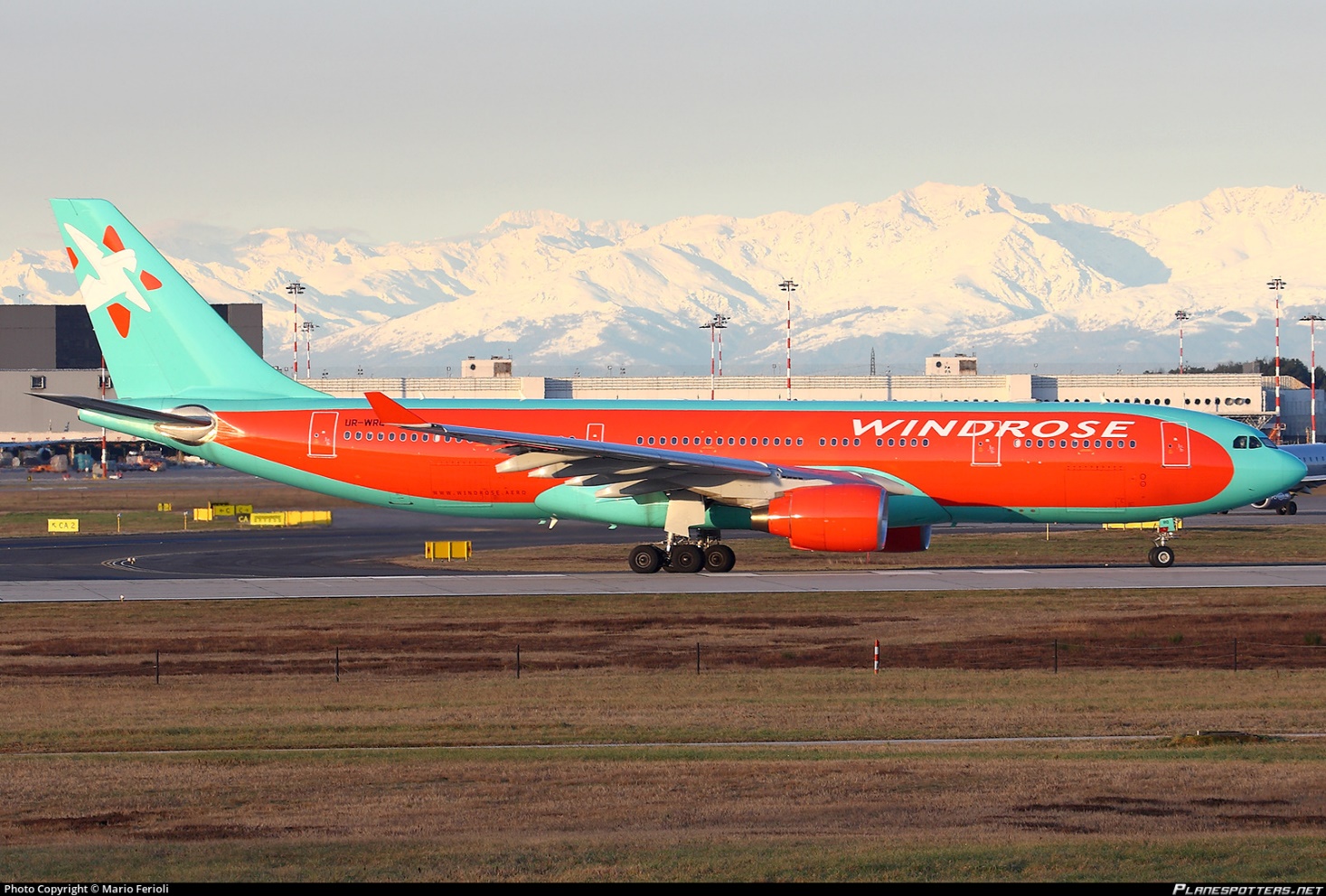 UR-WRQ Windrose Airlines Airbus A330-223 photographed at Milan Malpensa (MXP / LIMC) by Mario Ferioli