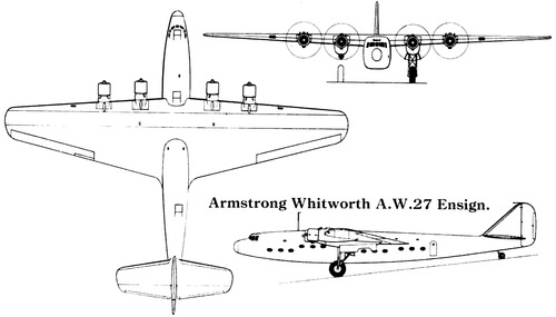 Blueprints &gt; WW2 Airplanes &gt; Armstrong Whitworth &gt; Armstrong-Whitworth  AW.27 Ensign