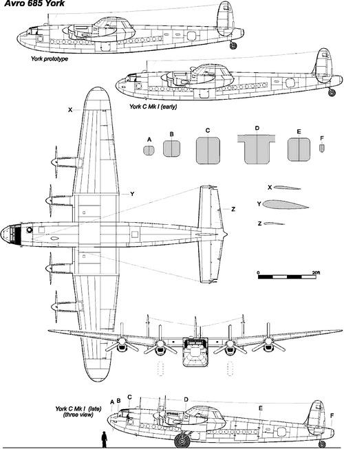 Blueprints > Modern airplanes > Avro > Avro 685 York