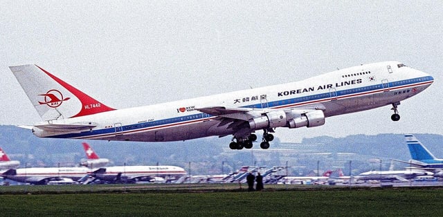 OTD in 1983, Korean Air Lines Flight 007 (HL7442) a Boeing 747-200 crashes  into the sea near Moneron Island after being shot down by a Soviet Sukhoi  Su-15 interceptor aircraft while en