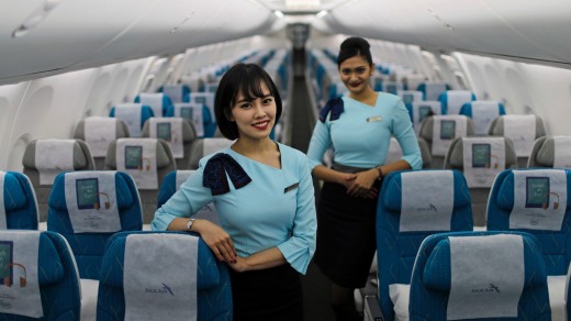 Silk Air Boeing 737 MAX flight attendants