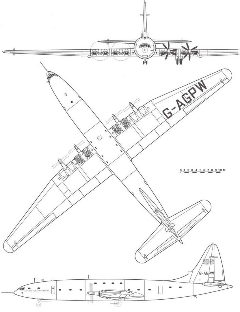 Bristol Brabazon  The Largest Airplane Ever Built By Britain.  Teletype